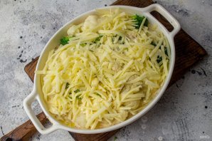 Запеканка из брокколи и цветной капусты с сыром Запеканка из брокколи и цветной капусты с сыром