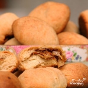 Постные пирожки с капустой Постные пирожки с капустой
