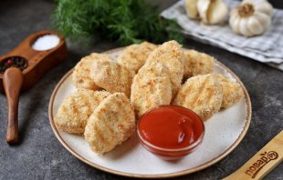 Куриные наггетсы без масла Куриные наггетсы без масла